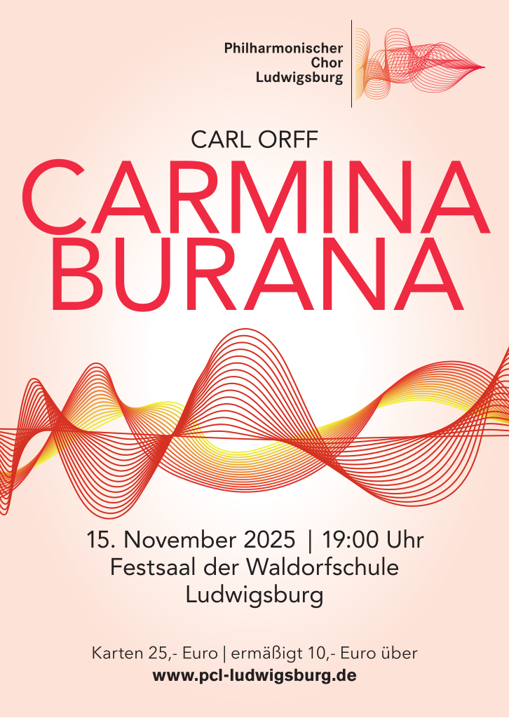 Plakat Carmina Burana am 15.11.2025 in der Walldorfschulle Ludwigsburg